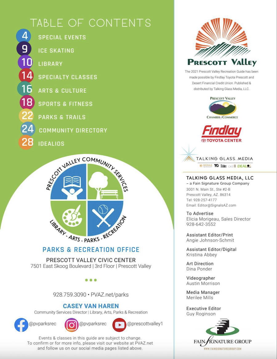 prescott valley recreation and events guide